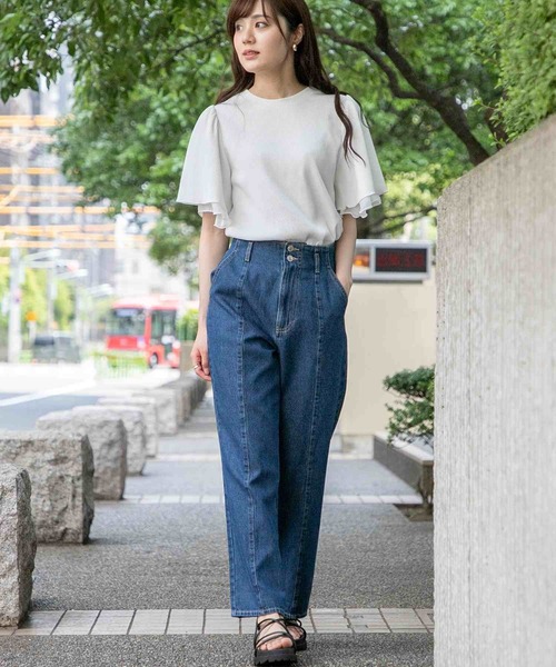 Honeys(ハニーズ)の「ストレートパンツ(デニムパンツ・レディース・アイボリー/ブラック/インディゴブルー/ライトインディゴブルー・SS/S/M/L)」の18枚目の写真