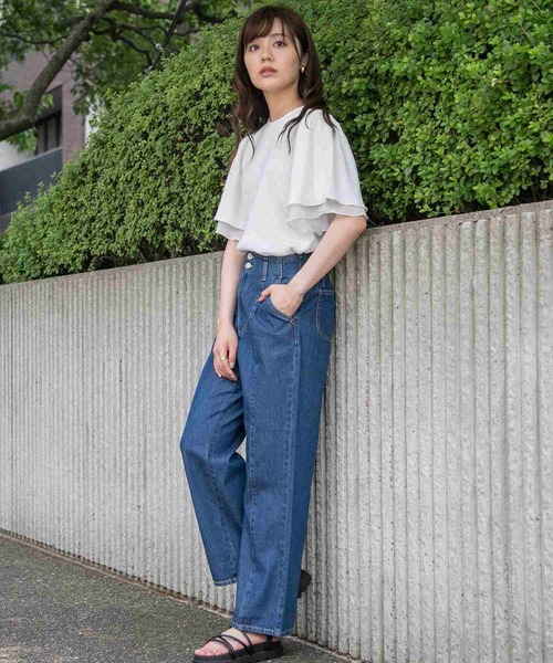 Honeys(ハニーズ)の「ストレートパンツ(デニムパンツ・レディース・アイボリー/ブラック/インディゴブルー/ライトインディゴブルー・SS/S/M/L)」の20枚目の写真