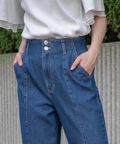 Honeys(ハニーズ)の「ストレートパンツ(デニムパンツ・レディース・アイボリー/ブラック/インディゴブルー/ライトインディゴブルー・SS/S/M/L)」の22枚目の写真