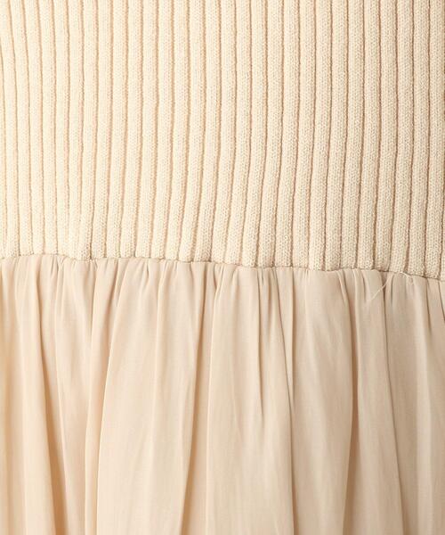 OPAQUE.CLIP（オペークドットクリップ）の「◆異素材ティアードロングワンピース（ワンピース・レディース・オフホワイト/ブラック/サンドベージュ・38/36）」の14枚目の写真