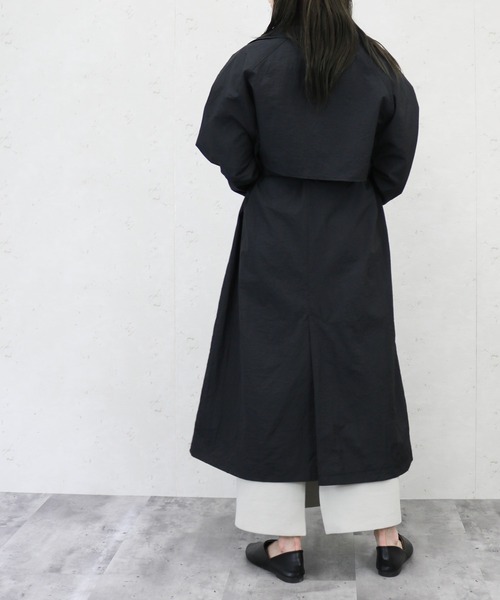 Per sist ence(パーシエンス)の「Per sist ence/パーシエンス ワッシャータフタステンカラーコート(ステンカラーコート・レディース・ベージュ/アイボリー/ブラック/カーキ/グレー・FREE)」の9枚目の写真