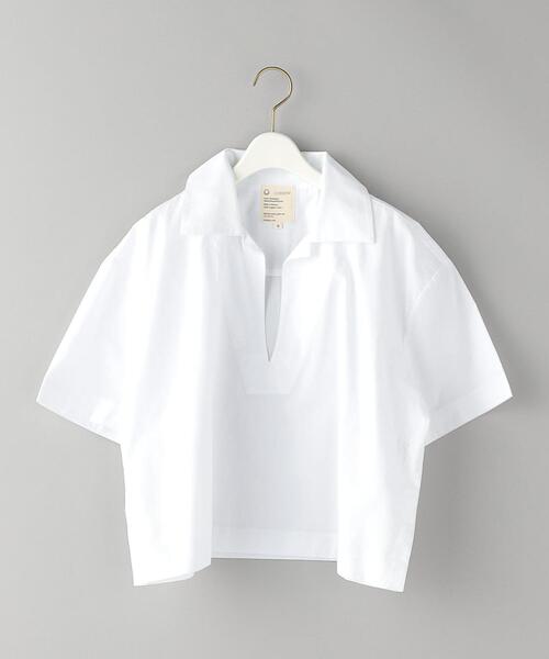 For Days（フォーデイズ）の「＜For Days＞ボクシー ショートスリーブ シャツ -ウォッシャブル-（シャツ/ブラウス・レディース・ホワイト/ライム・S）」の13枚目の写真