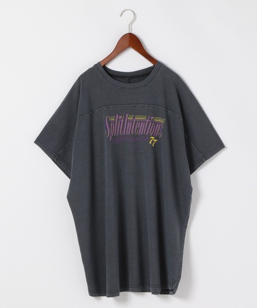 niko and...（ニコアンド）の「【GOOD ROCK SPEED(グッドロックスピード)】コラボツアーチュニックTシャツ（Tシャツ/カットソー・レディース・ブラック/オフホワイト・FREE）」の2枚目の写真