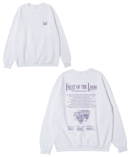 FRUIT OF THE LOOM（フルーツオブザルーム）の「プリントトレーナーB / 長袖 / クルーネック/ スウェット / プリント / カジュアル / ユニセックス（スウェット・メンズ・A/H/J/Q/C/D/E/F/K/L/M/N/B/G/I/P・M/L/XL）」の3枚目の写真
