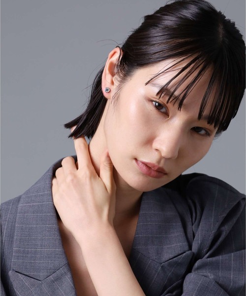 LION HEART（ライオンハート）の「【限定展開】“LH-1”サークルコインスタッズピアス/サージカルステンレス（金属アレルギー対応）【LION HEART / ライオンハート】（ピアス（片耳用）・メンズ・シルバー×ブラック/シルバー/シルバー×ブルー/シルバー系その他・ONE SIZE）」の13枚目の写真