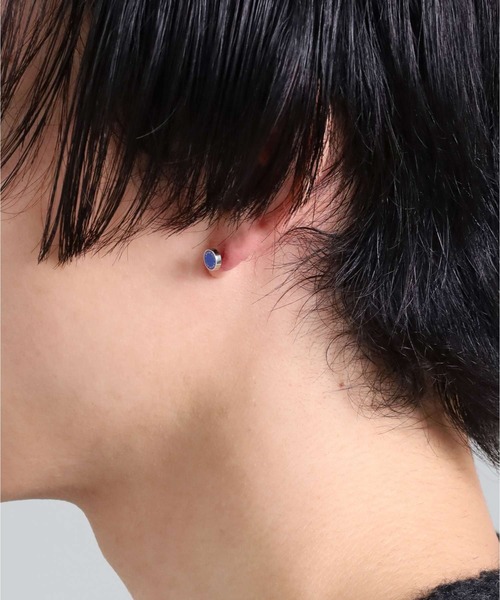 LION HEART（ライオンハート）の「【限定展開】“LH-1”サークルコインスタッズピアス/サージカルステンレス（金属アレルギー対応）【LION HEART / ライオンハート】（ピアス（片耳用）・メンズ・シルバー×ブラック/シルバー/シルバー×ブルー/シルバー系その他・ONE SIZE）」の20枚目の写真