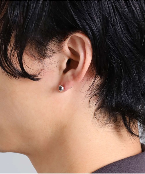 LION HEART（ライオンハート）の「【限定展開】“LH-1”サークルコインスタッズピアス/サージカルステンレス（金属アレルギー対応）【LION HEART / ライオンハート】（ピアス（片耳用）・メンズ・シルバー×ブラック/シルバー/シルバー×ブルー/シルバー系その他・ONE SIZE）」の8枚目の写真