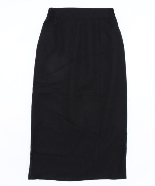 Green Parks(グリーンパークス)の「リネン入りサイドスリットスカート(スカート・レディース・ベージュ/ブルー/ブラック・FREE)」の2枚目の写真