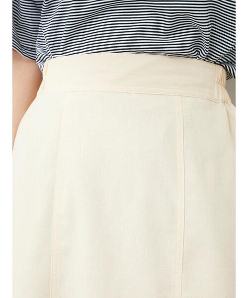 Green Parks(グリーンパークス)の「リネン入りサイドスリットスカート(スカート・レディース・ベージュ/ブルー/ブラック・FREE)」の10枚目の写真