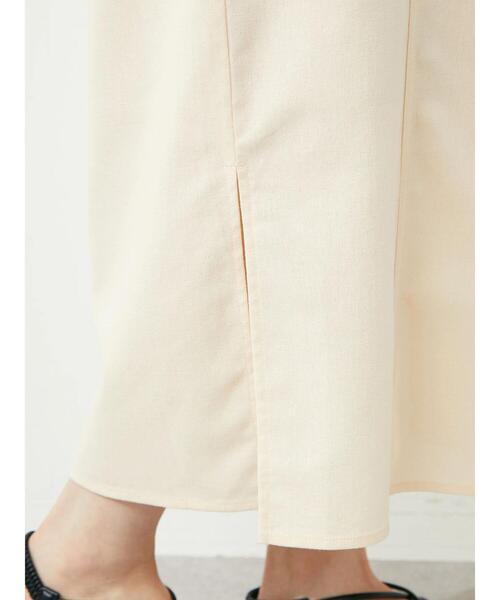 Green Parks(グリーンパークス)の「リネン入りサイドスリットスカート(スカート・レディース・ベージュ/ブルー/ブラック・FREE)」の12枚目の写真