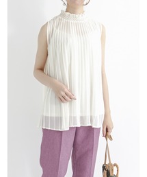 Te chichi | スタンドフリルシアーストライプブラウス(シャツ/ブラウス)