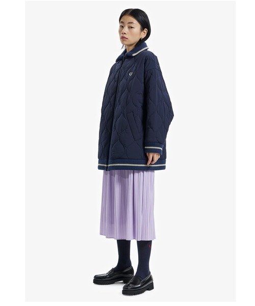 フレッドペリー　レディースブルゾン　ネイビー　　サイズUK10 FRED PERRY 「FRED PERRY」 ジャージブルゾン L ネイビー