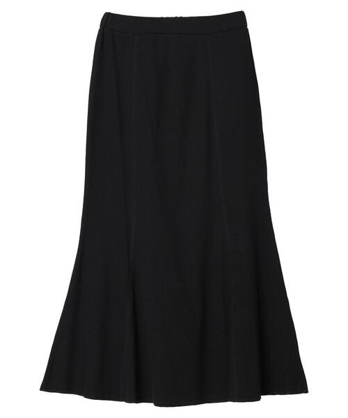 Green　Parks（グリーンパークス）の「ワッフルマーメイドスカート（スカート・レディース・ブラック/カーキ系1・FREE）」の10枚目の写真