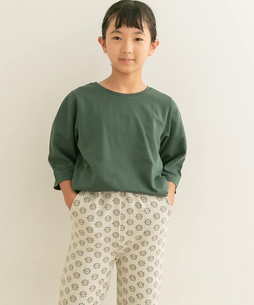 URBAN RESEARCH DOORS（アーバンリサーチドアーズ）の「『親子リンク』タックバルーンスリーブTシャツ(KIDS)（Tシャツ/カットソー・キッズ・グリーン/ベージュ系その他・120/105/150/135）」の2枚目の写真