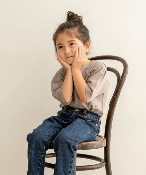 URBAN RESEARCH DOORS（アーバンリサーチドアーズ）の「『親子リンク』タックバルーンスリーブTシャツ(KIDS)（Tシャツ/カットソー・キッズ・グリーン/ベージュ系その他・120/105/150/135）」の4枚目の写真