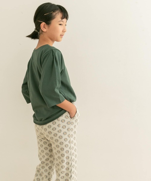 URBAN RESEARCH DOORS（アーバンリサーチドアーズ）の「『親子リンク』タックバルーンスリーブTシャツ(KIDS)（Tシャツ/カットソー・キッズ・グリーン/ベージュ系その他・120/105/150/135）」の7枚目の写真