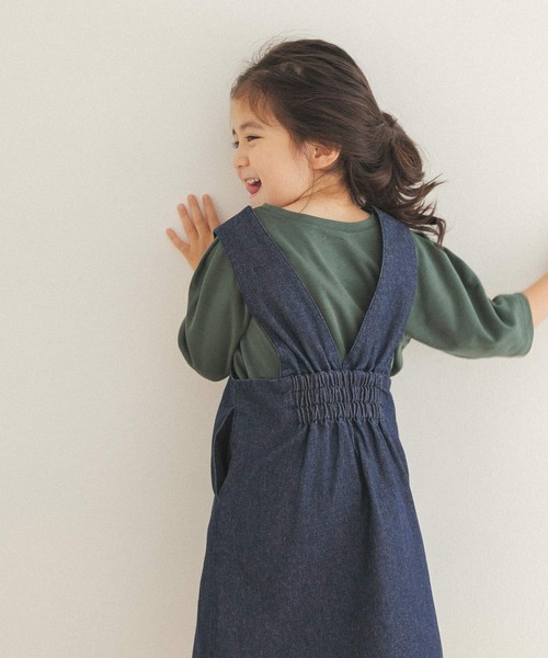 URBAN RESEARCH DOORS（アーバンリサーチドアーズ）の「『親子リンク』タックバルーンスリーブTシャツ(KIDS)（Tシャツ/カットソー・キッズ・グリーン/ベージュ系その他・120/105/150/135）」の12枚目の写真