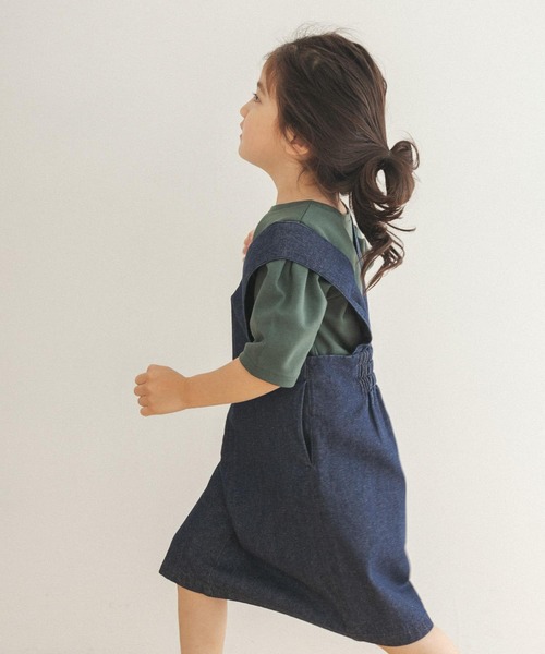 URBAN RESEARCH DOORS（アーバンリサーチドアーズ）の「『親子リンク』タックバルーンスリーブTシャツ(KIDS)（Tシャツ/カットソー・キッズ・グリーン/ベージュ系その他・120/105/150/135）」の13枚目の写真