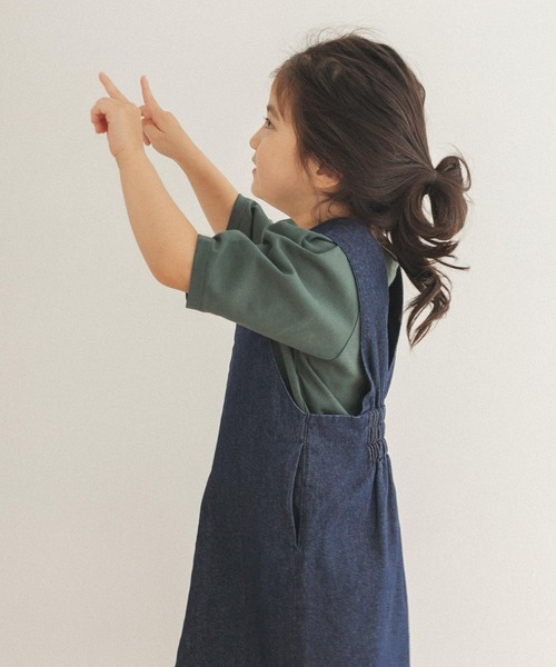 URBAN RESEARCH DOORS（アーバンリサーチドアーズ）の「『親子リンク』タックバルーンスリーブTシャツ(KIDS)（Tシャツ/カットソー・キッズ・グリーン/ベージュ系その他・120/105/150/135）」の14枚目の写真