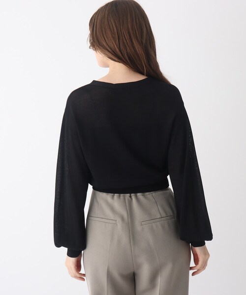 index(インデックス)の「◆ビジューボタンVあきカーディガン【WEB限定サイズ】(カーディガン/ボレロ・レディース・ブラック/ライトグレー/ピンク系・36/40/42/38)」の4枚目の写真