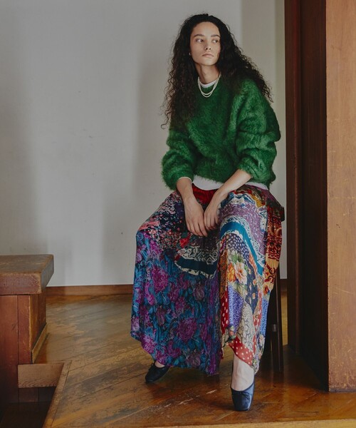 Freada（フリーダ）の「Freada/フリーダ シャギーニットプルオーバー（ニット/セーター・レディース・ピンク/オレンジ/グリーン・ﾌﾘ-）」の5枚目の写真