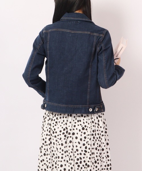 FUNALIVE(ファンアライブ)の「ONE GLASS JEANS ストレッチ ライトオンス デニム ジャケット Gジャン(デニムジャケット・レディース・ネイビー/サックスブルー/ブルー・M/L/S)」の19枚目の写真