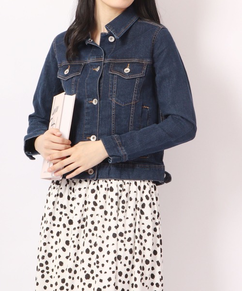 FUNALIVE(ファンアライブ)の「ONE GLASS JEANS ストレッチ ライトオンス デニム ジャケット Gジャン(デニムジャケット・レディース・ネイビー/サックスブルー/ブルー・M/L/S)」の20枚目の写真