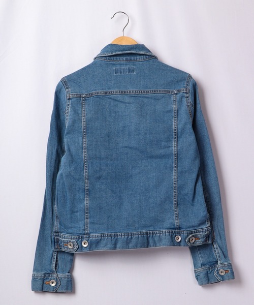 FUNALIVE(ファンアライブ)の「ONE GLASS JEANS ストレッチ ライトオンス デニム ジャケット Gジャン(デニムジャケット・レディース・ネイビー/サックスブルー/ブルー・M/L/S)」の7枚目の写真