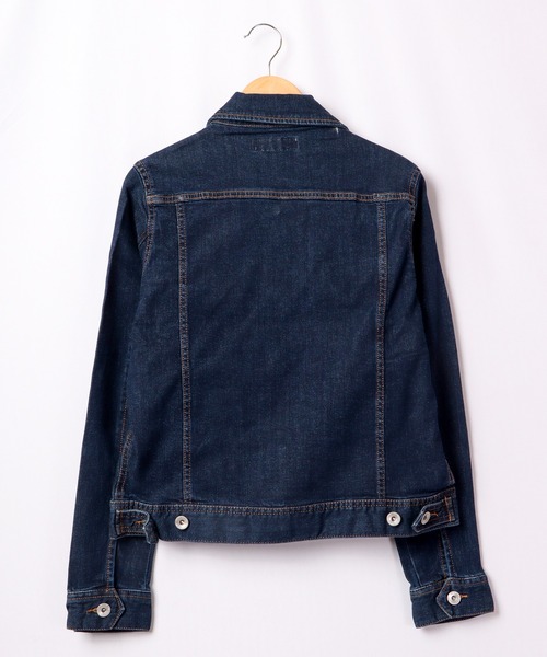 FUNALIVE(ファンアライブ)の「ONE GLASS JEANS ストレッチ ライトオンス デニム ジャケット Gジャン(デニムジャケット・レディース・ネイビー/サックスブルー/ブルー・M/L/S)」の9枚目の写真