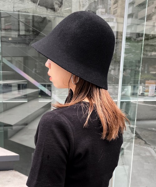 WHO'S WHO gallery（フーズフーギャラリー）の「ウールハット（ハット・レディース・ベージュ/オレンジ/ブラック/ブラウン・FREE）」の2枚目の写真