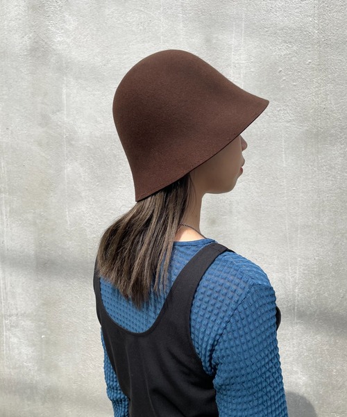 WHO'S WHO gallery（フーズフーギャラリー）の「ウールハット（ハット・レディース・ベージュ/オレンジ/ブラック/ブラウン・FREE）」の6枚目の写真