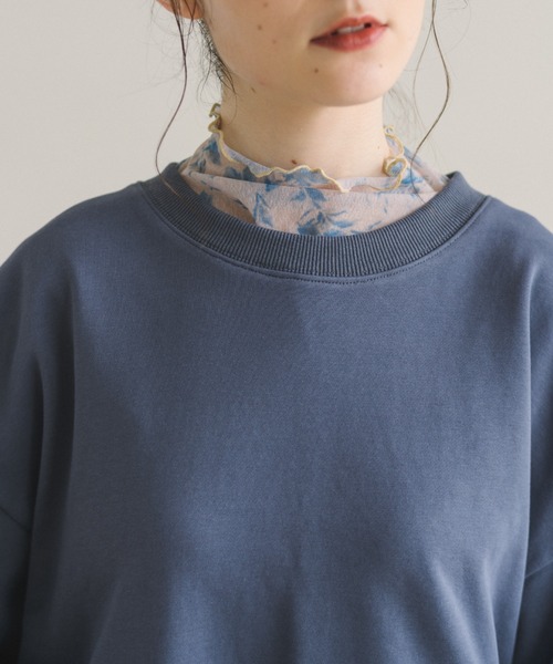 idem（イデム）の「【ZOZOTOWN限定】sheer layered cut sweat/レイヤードカットオフスウェット（スウェット・レディース・アイボリー/ブルー/パープル・FREE）」の5枚目の写真