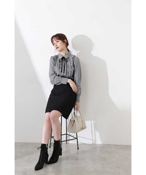 JILL STUART（ジルスチュアート）の「◆ローズマトラッセスカート（スカート・レディース・ブラック/ブルー・2/0/4）」の8枚目の写真