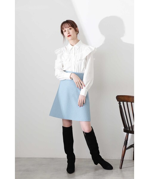 JILL STUART（ジルスチュアート）の「◆ローズマトラッセスカート（スカート・レディース・ブラック/ブルー・2/0/4）」の11枚目の写真