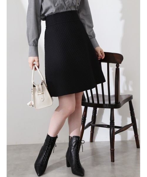 JILL STUART（ジルスチュアート）の「◆ローズマトラッセスカート（スカート・レディース・ブラック/ブルー・2/0/4）」の2枚目の写真