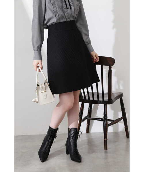 JILL STUART（ジルスチュアート）の「◆ローズマトラッセスカート（スカート・レディース・ブラック/ブルー・2/0/4）」の3枚目の写真