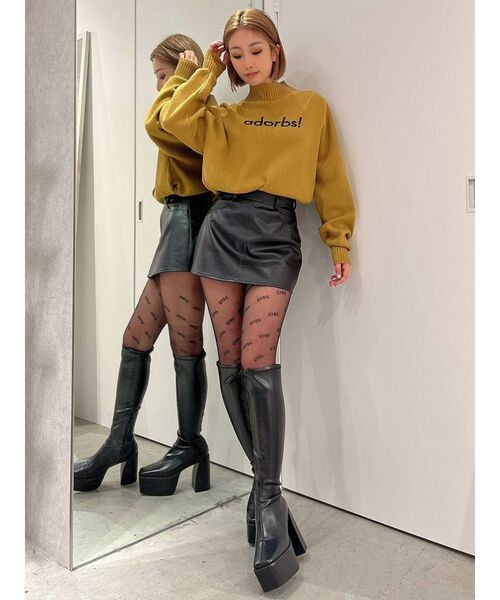 GYDA(ジェイダ)の「フェイクレザー スカートライクショートパンツ(スカート・レディース・ブラック・X-SMALL/SMALL/MEDIUM)」の10枚目の写真