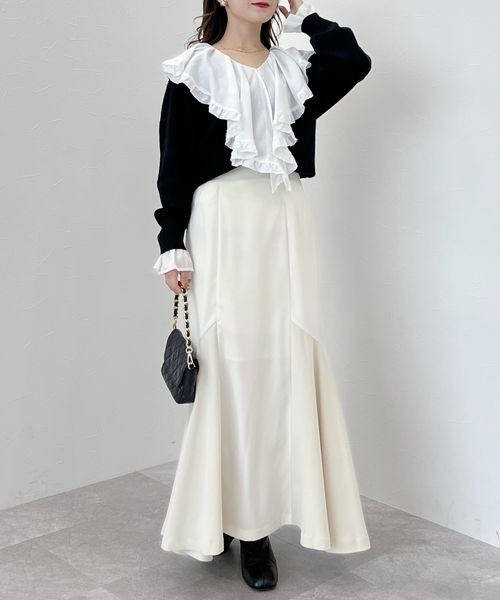 mysty woman（ミスティウーマン）の「【WEB限定】プチプラカラフルカーディガン  166509（カーディガン/ボレロ・レディース・ブラック/レッド/ピンク/グリーン/ブルー/ピンクベージュ/ライトオリーブ・FREE）」の15枚目の写真