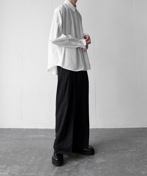 CASPER JOHN（キャスパージョン）の「Hard workers shirts/ハードワーカーズシャツ（シャツ/ブラウス・メンズ・マスタード/グリーン/ホワイト/ブラック/チャコールグレー/ブルー/アイボリー/ライトブルー/ミント/ダークブルー/ライトグレー/グレー/グレイッシュベージュ/サックスブルー/テラコッタ/ネイビー・X-SMALL/SMALL/MEDIUM/LARGE）」の21枚目の写真