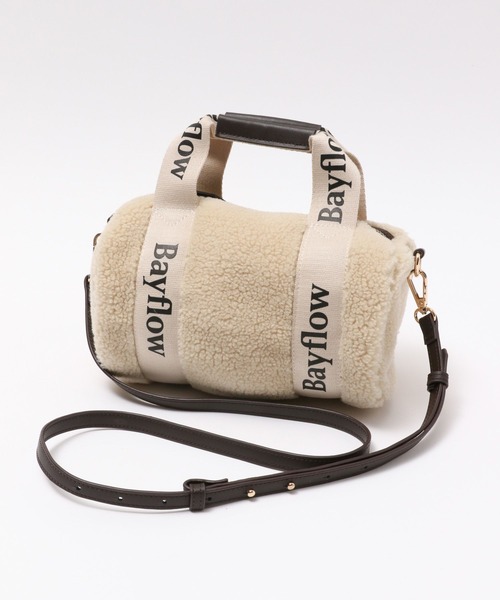 BAYFLOW（ベイフロー）の「ロゴテープボアドラム（ショルダーバッグ・レディース・ベージュ/アイボリー・FREE）」の9枚目の写真