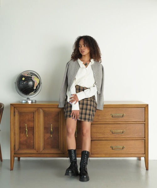 ショート丈 ハート釦カーディガン TINA：JOJUN（カーディガン/ボレロ）｜TINA：JOJUN（ティーナジョジュン）