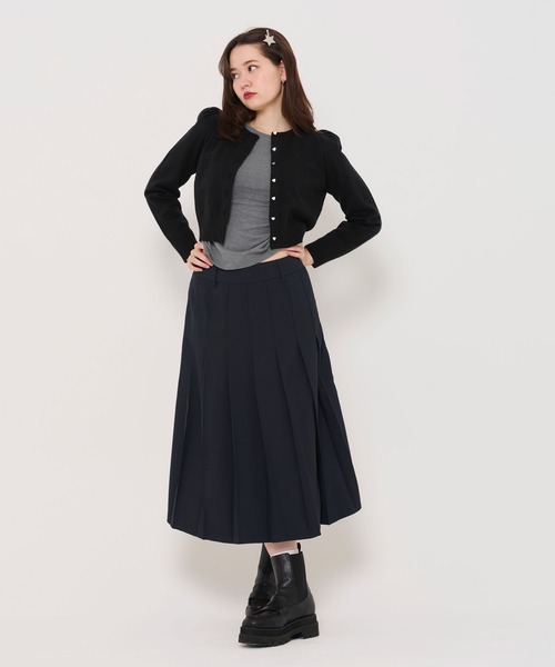 ショート丈 ハート釦カーディガン TINA：JOJUN（カーディガン/ボレロ）｜TINA：JOJUN（ティーナジョジュン）