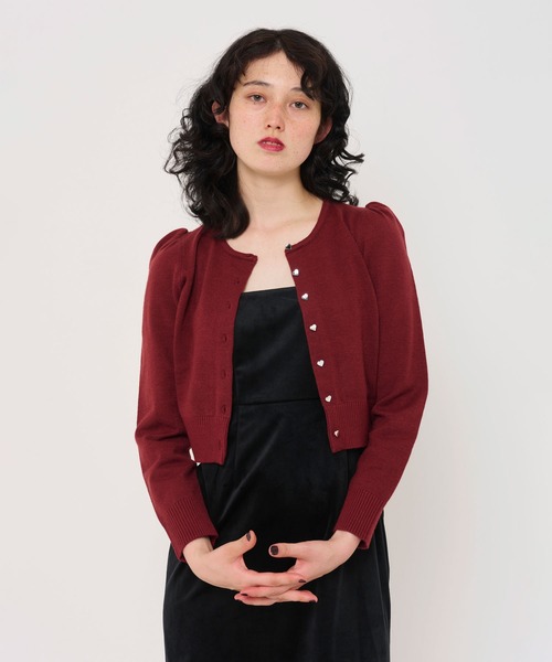 TINA：JOJUN（ティーナジョジュン）の「ショート丈 ハート釦
