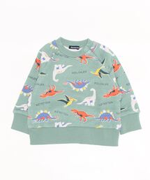 柄込総柄裏毛トレーナー