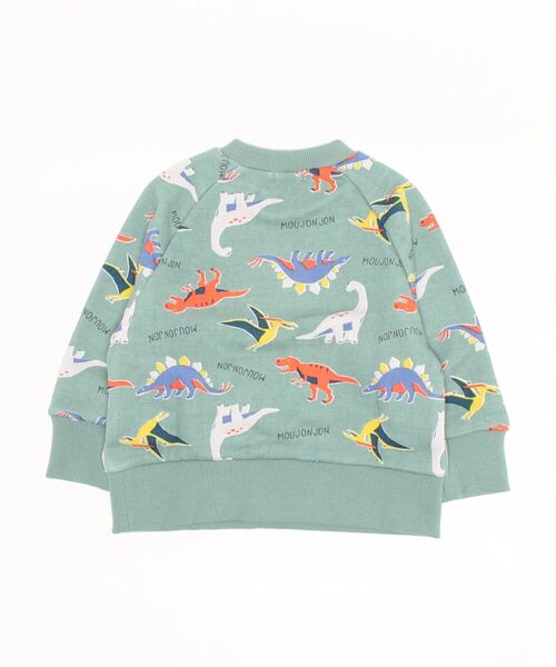 Moujonjon（ムージョンジョン）の「柄込総柄裏毛トレーナー（スウェット・キッズ・モスグリーン/オートミール・110/120/100/80/90）」の3枚目の写真