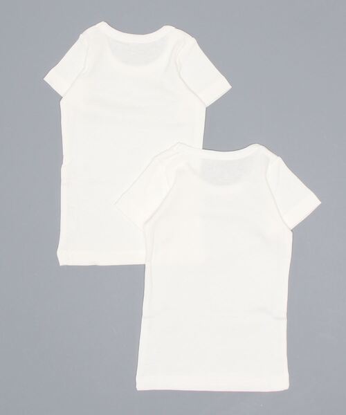 combimini（コンビミニ）の「半袖Ｔシャツ２枚組（Tシャツ/カットソー・キッズ・オフホワイト/キナリ/ホワイト・130/120/110/100/90/80/140）」の7枚目の写真