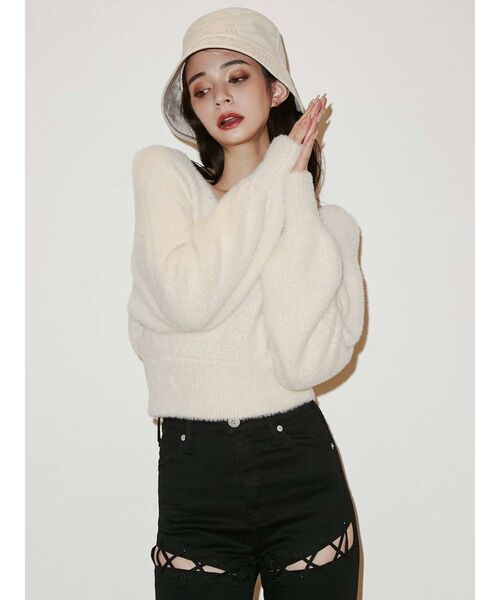 GYDA（ジェイダ）の「GYDA MONOGRAM PATTERNバケットハット（ハット・レディース・アイボリー/ブラック・FREE）」の8枚目の写真