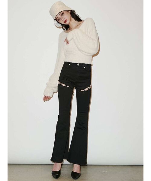 GYDA（ジェイダ）の「GYDA MONOGRAM PATTERNバケットハット（ハット・レディース・アイボリー/ブラック・FREE）」の9枚目の写真