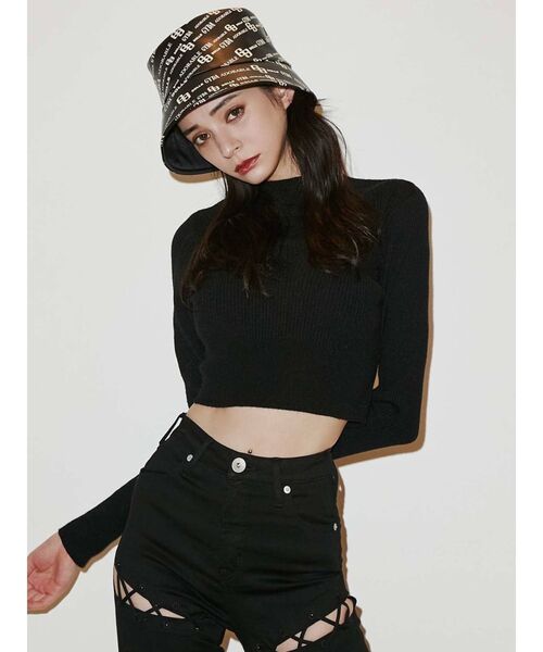 GYDA（ジェイダ）の「GYDA MONOGRAM PATTERNバケットハット（ハット・レディース・アイボリー/ブラック・FREE）」の11枚目の写真