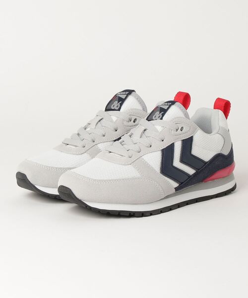 hummel(ヒュンメル)の「hummel/ヒュンメル MONACO 86/モナコ 86(スニーカー・メンズ・ベージュ/ホワイト×ネイビー/グレー・25cm/26.5cm/25.5cm/27cm/24cm/28cm/23cm)」の2枚目の写真